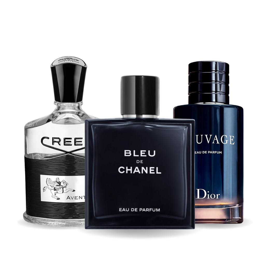Set 3 Profumi | Creed AVENTUS + Bleu de Chanel + Sauvage Dior 100 ml