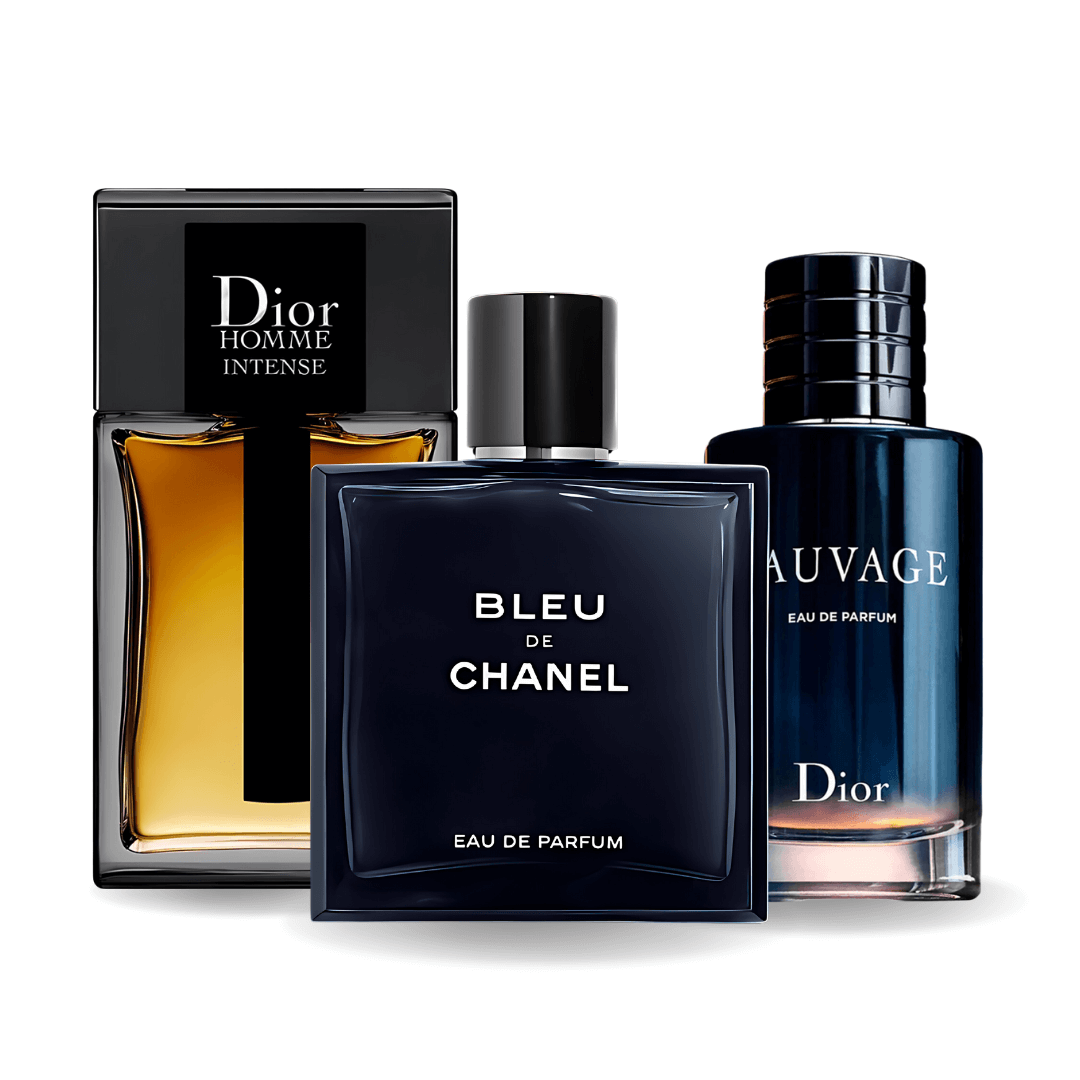 SET: SAUVAGE DIOR, BLEU DE CHANEL, DIOR HOMME INTENSE