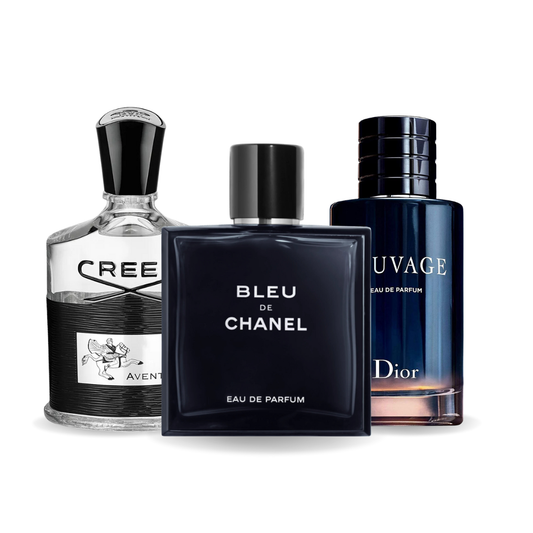 Set 3 Profumi | Creed AVENTUS + Bleu de Chanel + Sauvage Dior 100 ml